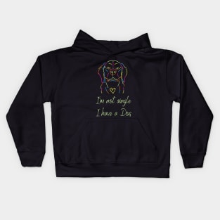 I'm not single, I have a dog Kids Hoodie